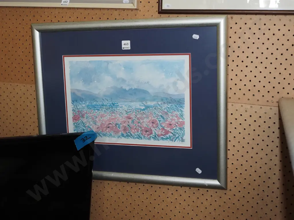 framed ltd edition print - poppy fields Image 1++