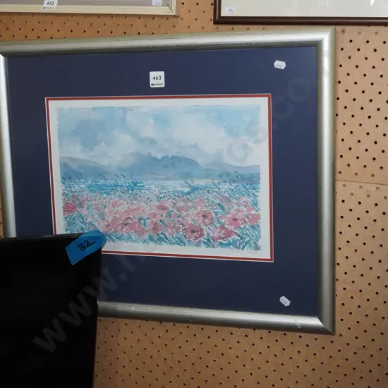 framed ltd edition print - poppy fields