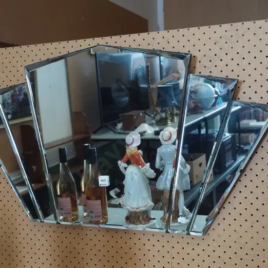 deco 5 piece bevelled edge mirror W800