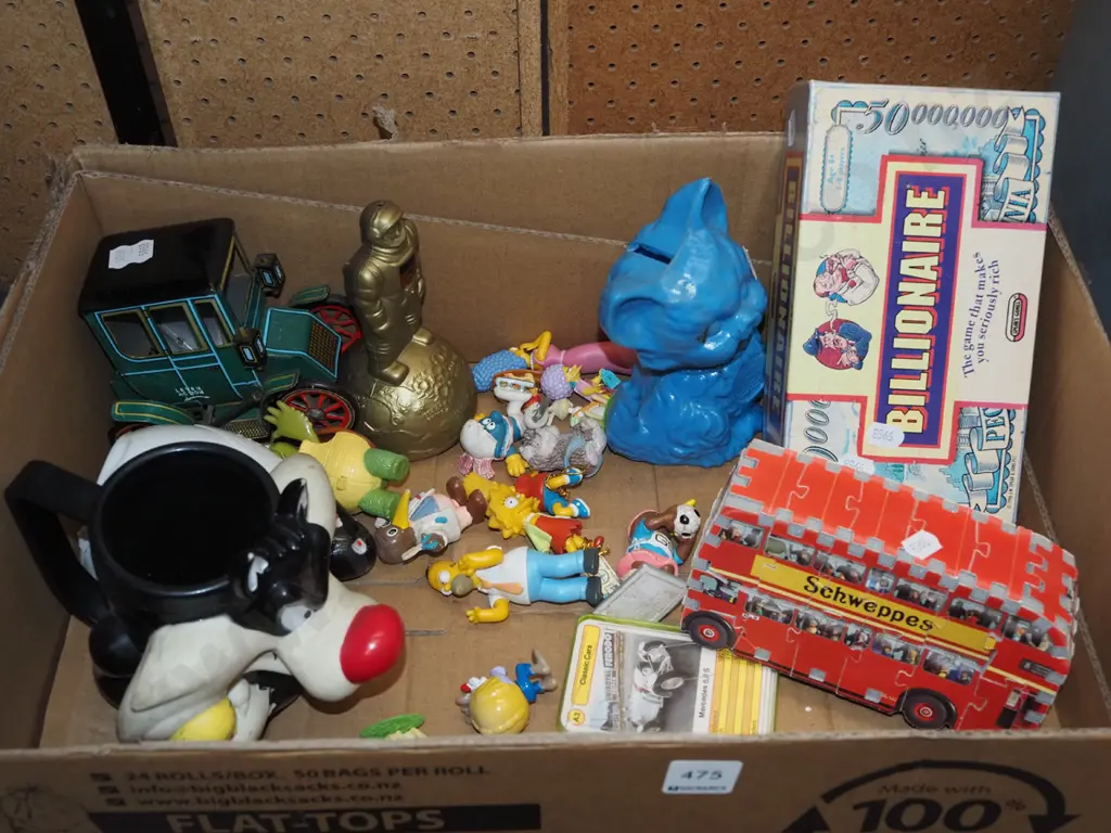box; toys, card games, loonie tunes mug etc Image 1++