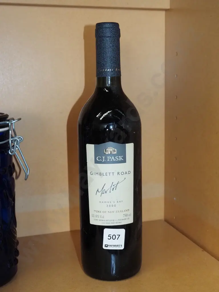 bottle of C.J. Pask Gimblet Road merlot 2000 Image 1++