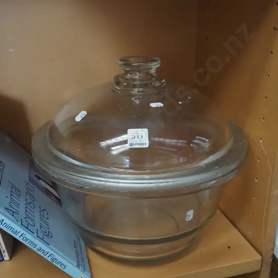 large lidded glass dessicator H300 