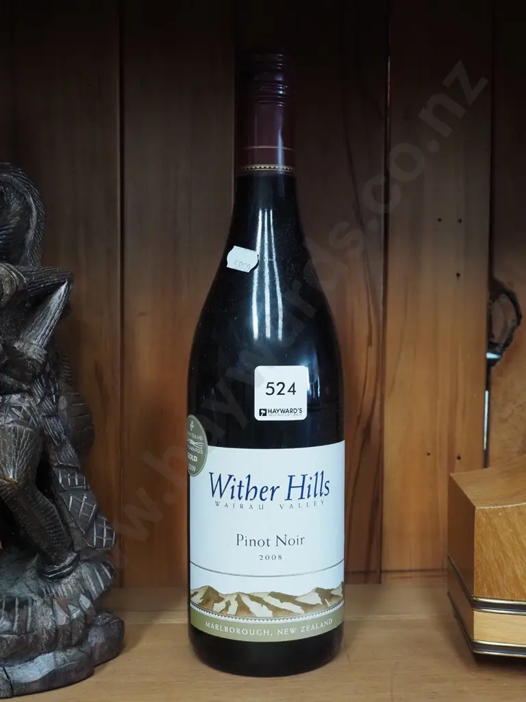 bottle of Wither Hills pinot noir 2008 Image 1++