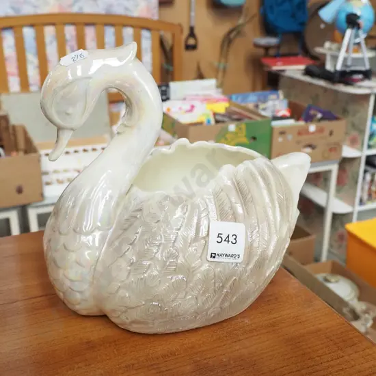 lustre glaze swan vase H200