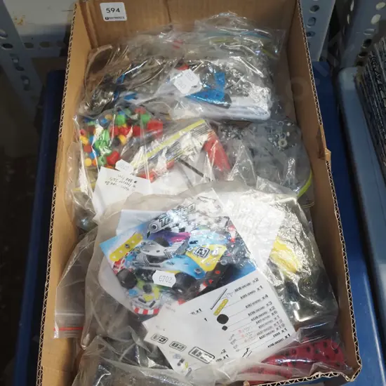 box; various Meccano toys