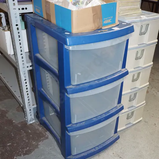 set of 3 plastic storage drawers