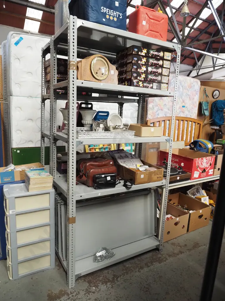 Dexion shelving - includes 2 additional uprights, 7 additional shelves, bag of hardware Image 1++