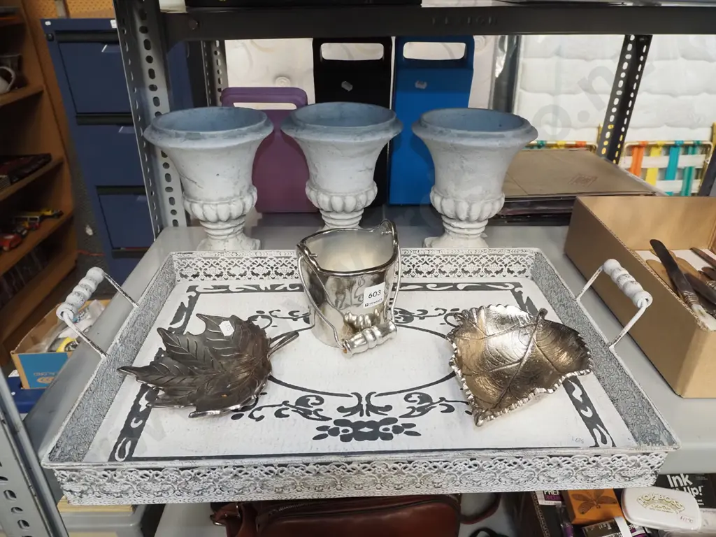 3x composite urns, ice bucket, tray etc Urn H210 Image 1++