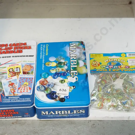 marbles, pick up sticks