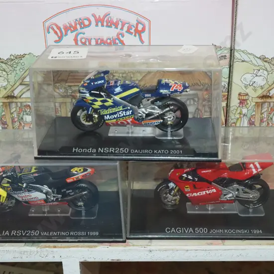 4x boxed Moto GP model bikes