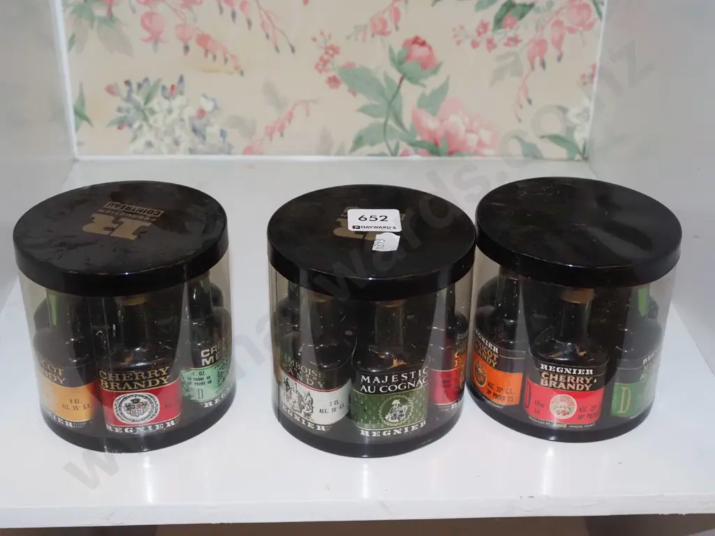 3x sets of various brandy spirit miniatures Image 1++