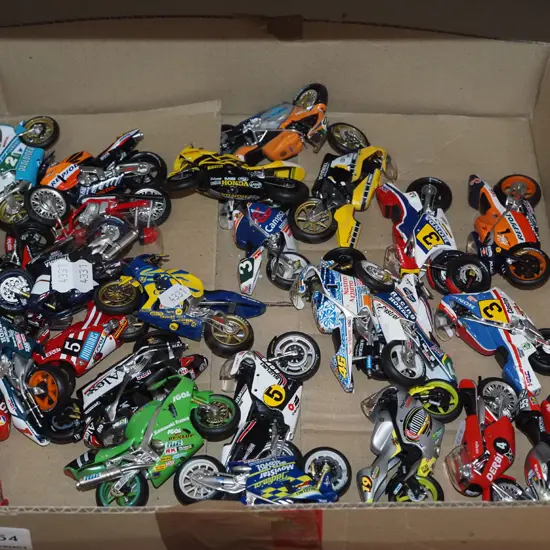 box; numerous Moto GP motorcycles