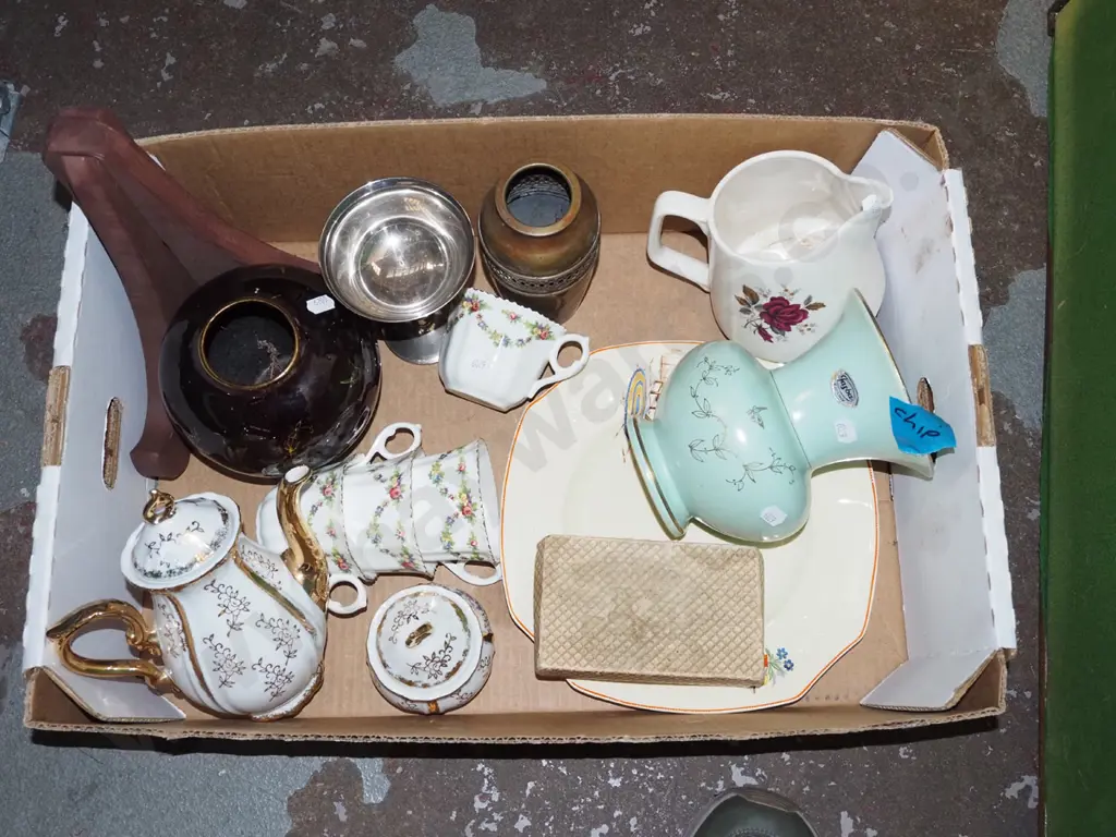 box; vase, plates, jug, comport etc Image 1++