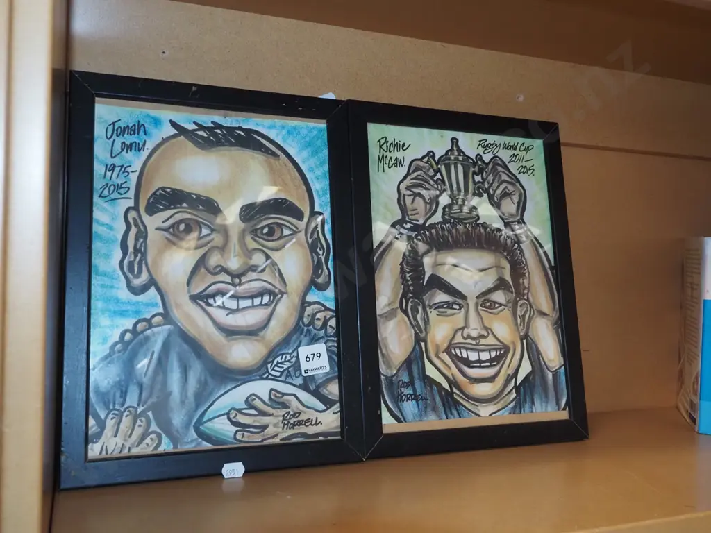 2x Rod Horrell prints- Jonah Lomu, Ritchie McCaw Image 1++