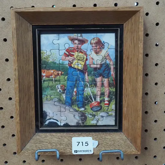 oak framed small puzzle