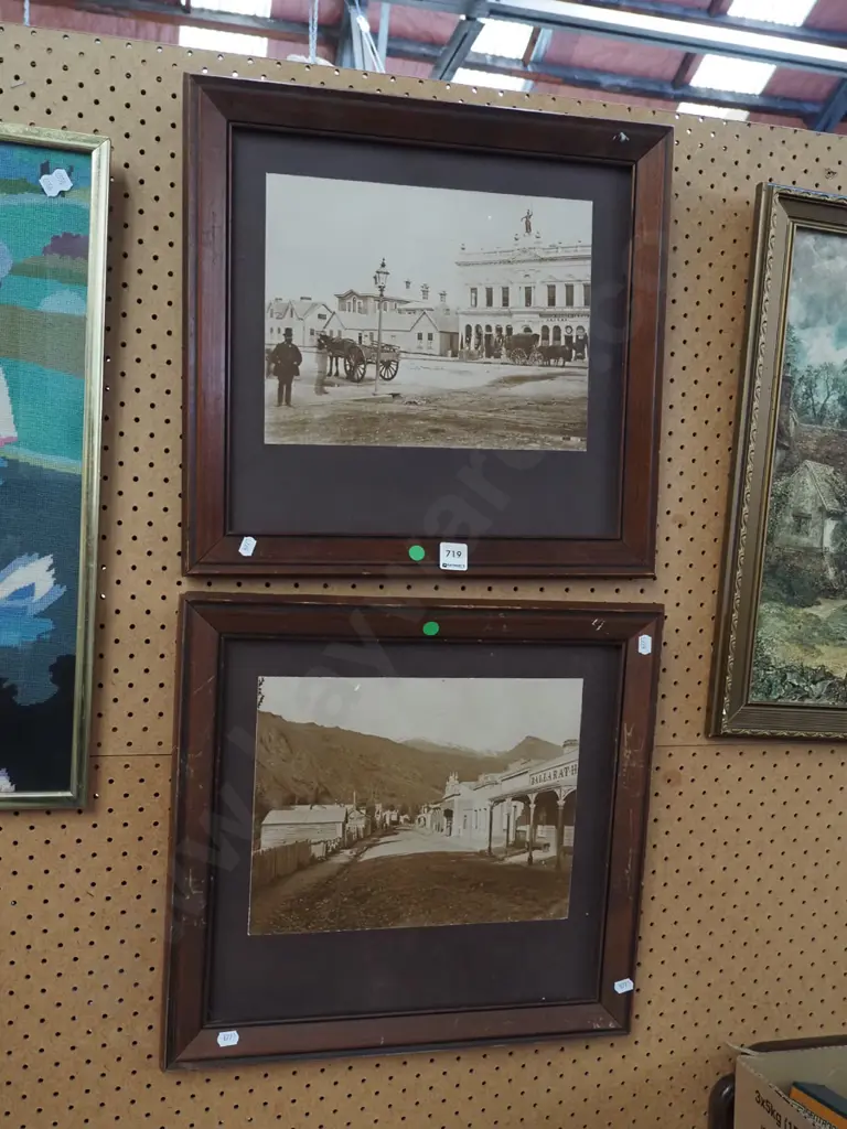 2x reproduction historic photographic prints-  Arrowtown, Dee St Invercargill Image 1++