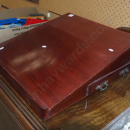 homemade wooden table top lectern