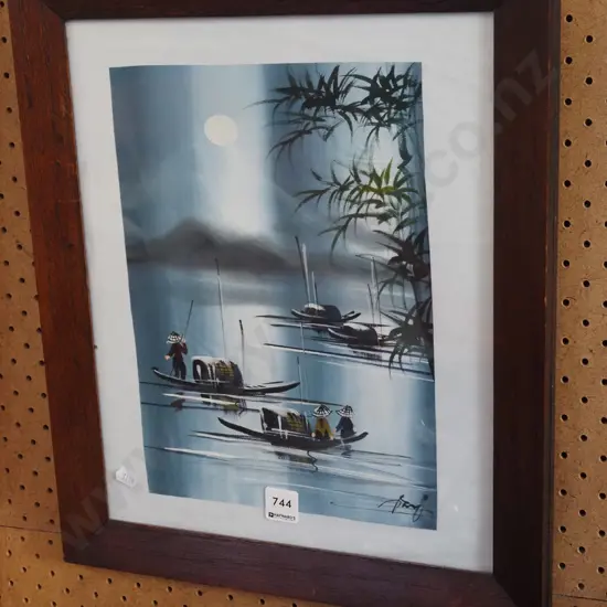framed print - Asian fishing boats