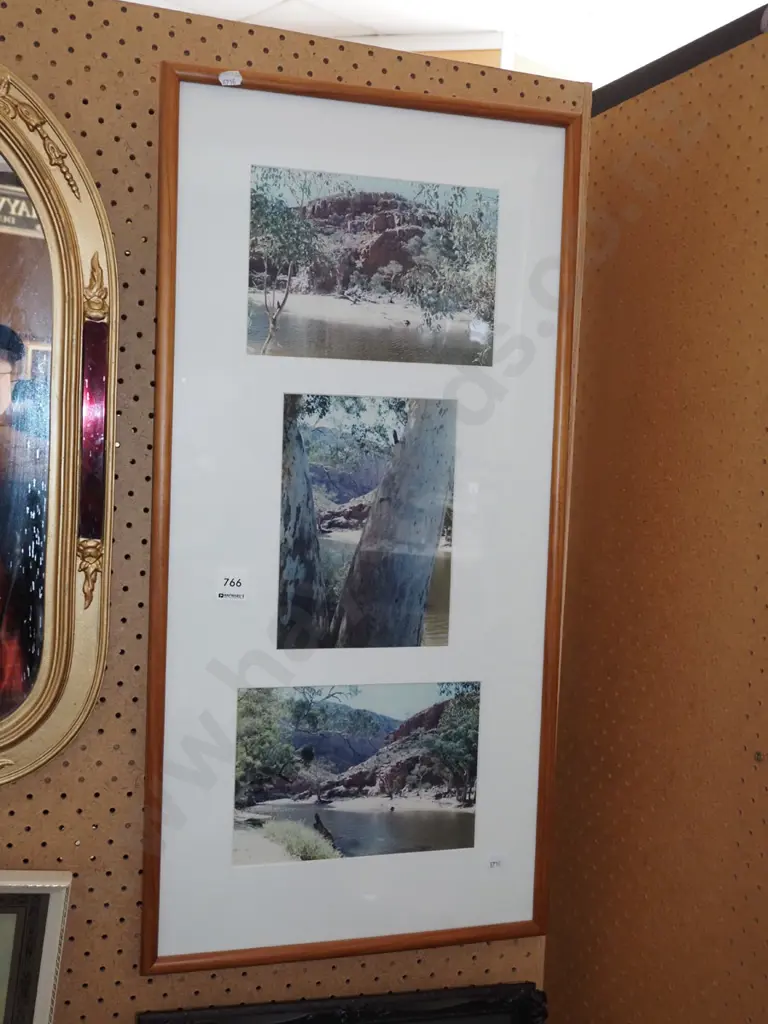 framed photo triptic Australian river Image 1++