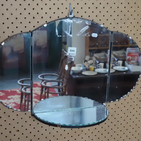 deco mirrored wall shelf