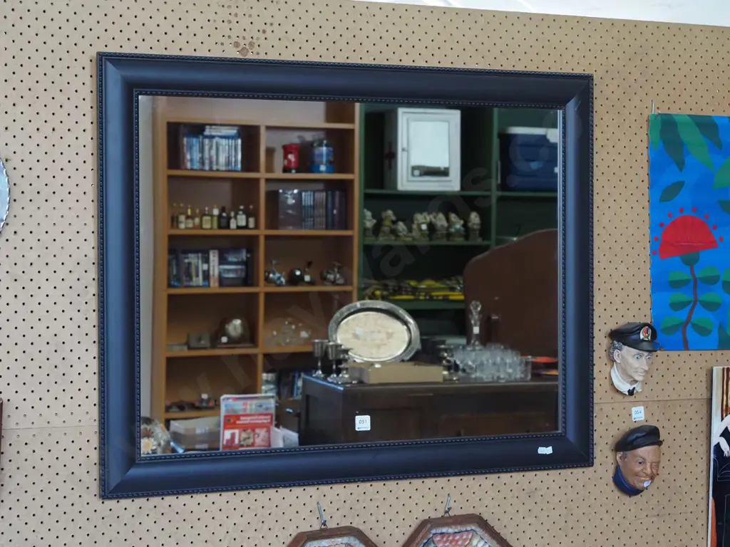 black framed wall mirror H930 Image 1++