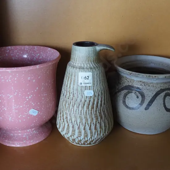 German Pottery vase, jardiniere, studio pottery casserole - no lid