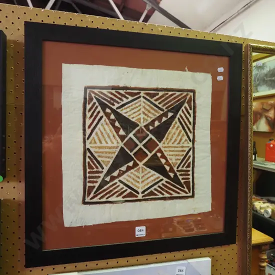 small framed tapa cloth