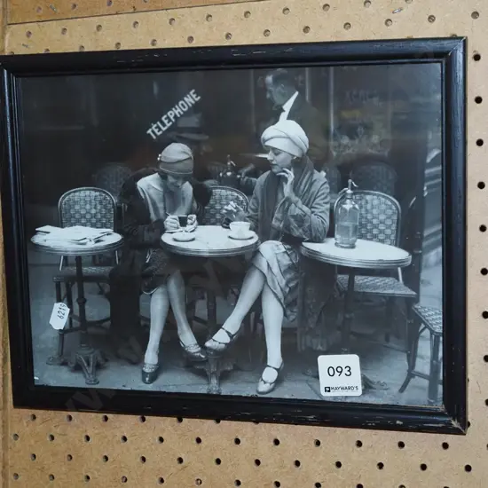 framed photo - café scene