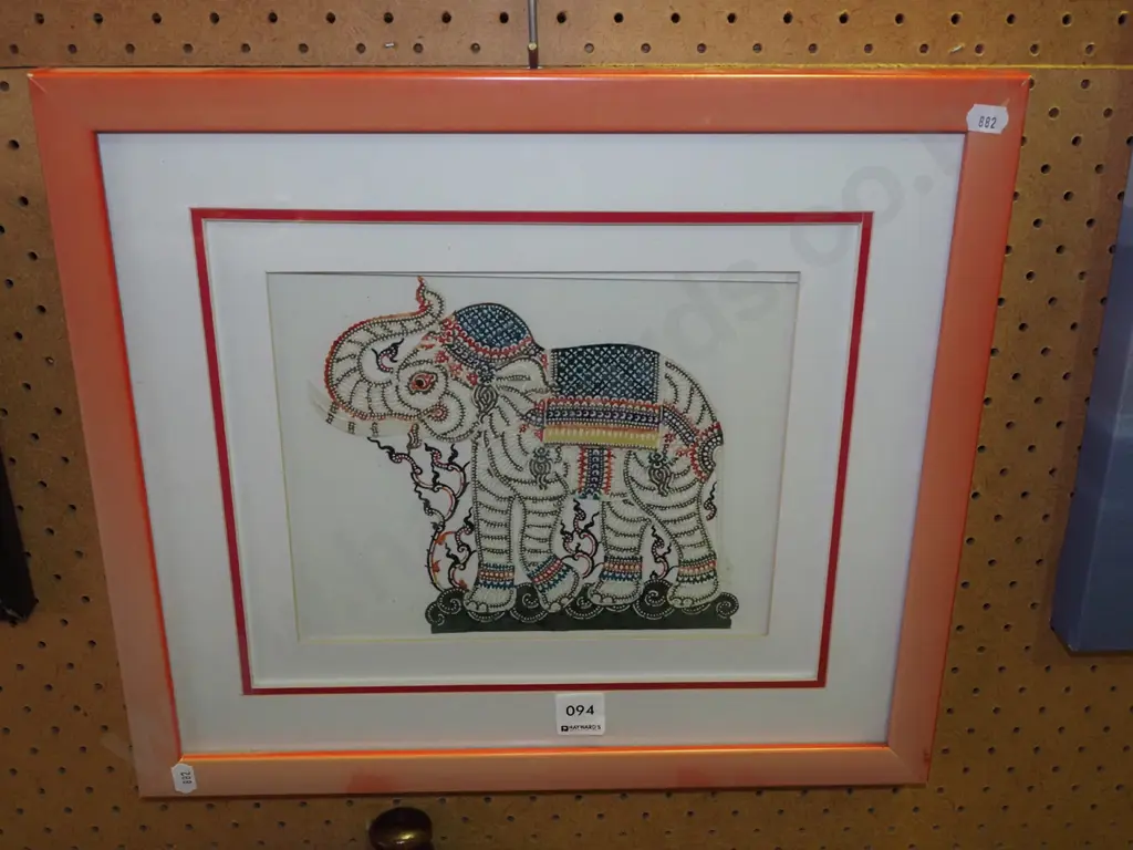 framed needlework - elephant Image 1++