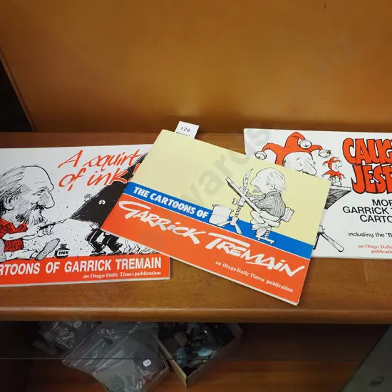 3x Garrick Tremain cartoon books
