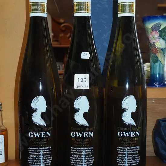 3x bottles of Church Road Glen pinot gris 2019