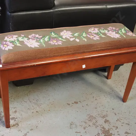 upholstered double piano stool