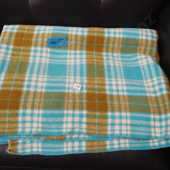 checked woollen blanket