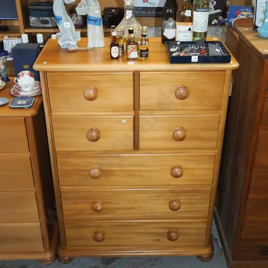 rimu and pine 7 drawer tallboy H1170 W855 D410