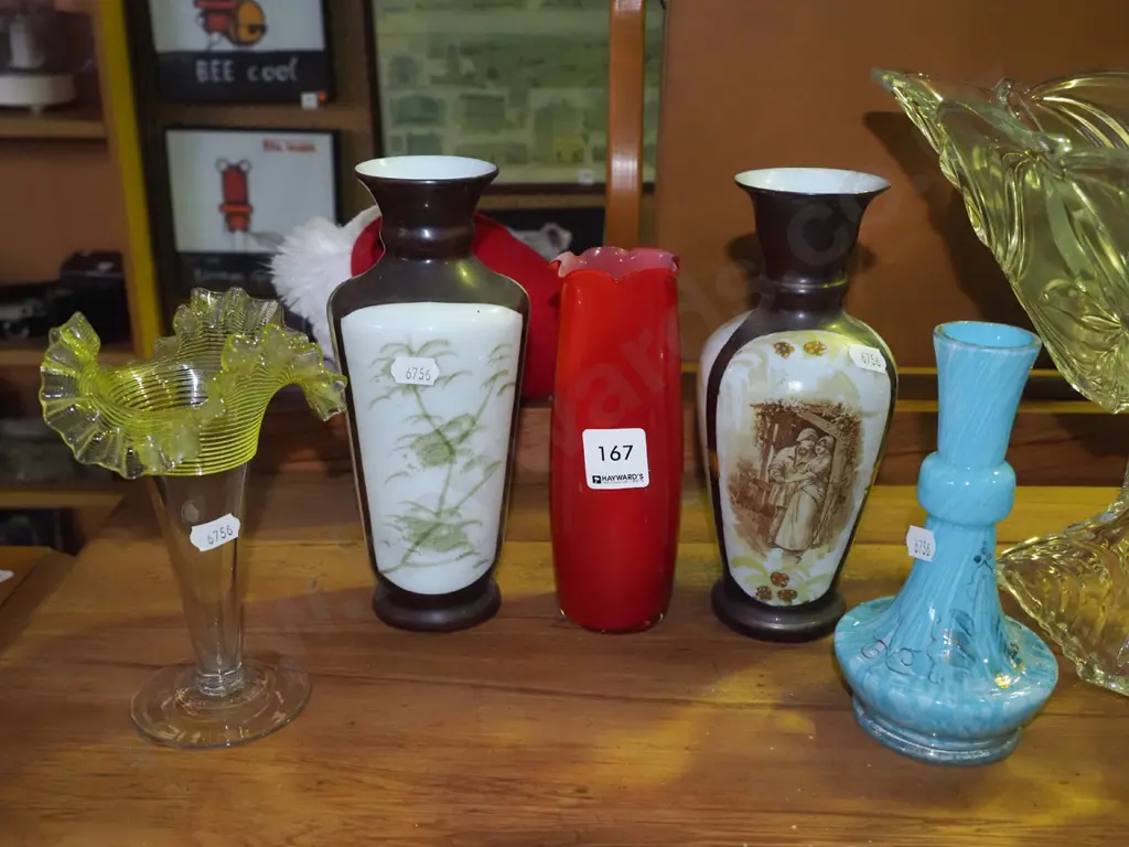 5x glass vases Image 1++