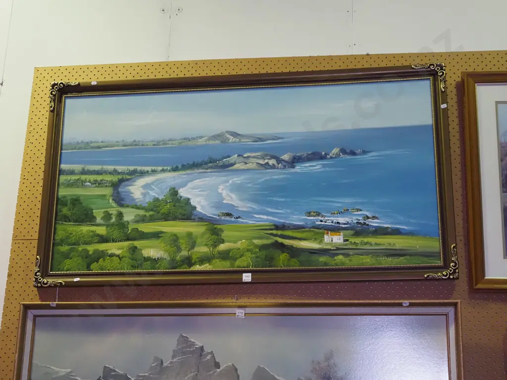 framed oil on board - Karitane W1280 Image 1++