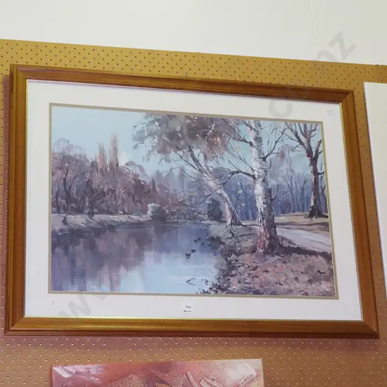 framed AstonGreathead print - river scene