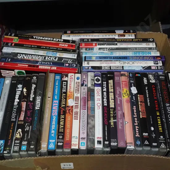 box of DVDs