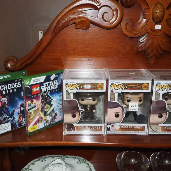 Star Wars Lego Xbox games, 3x boxed POP In jon fig