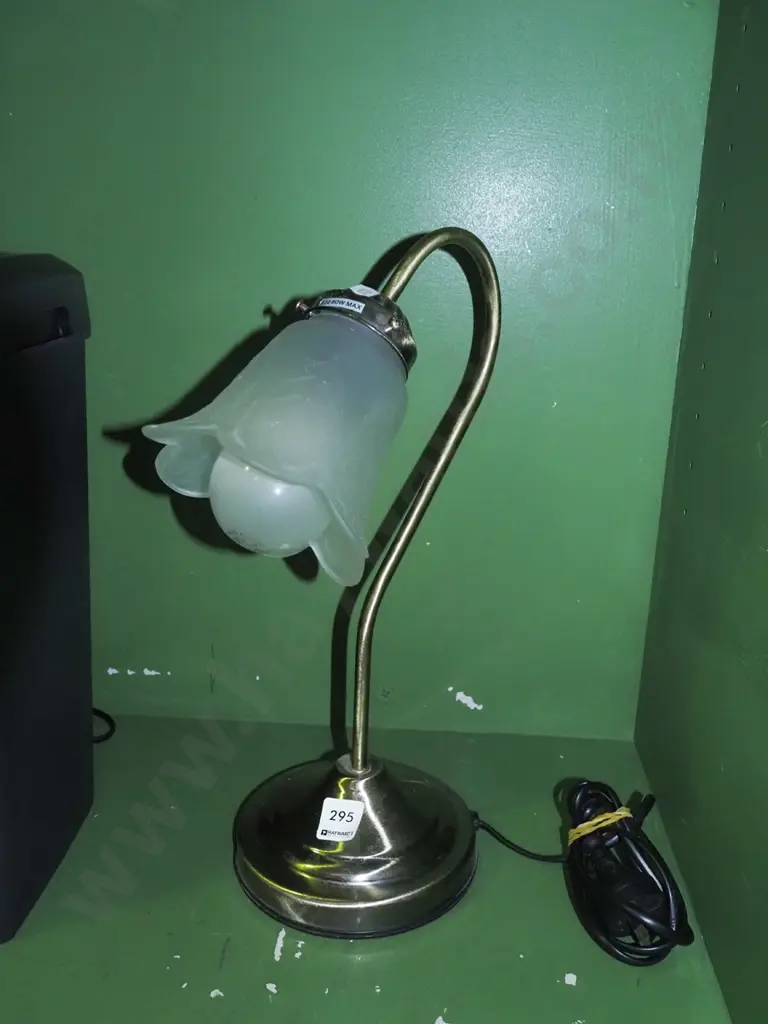 brass swan neck desk lamp Image 1++