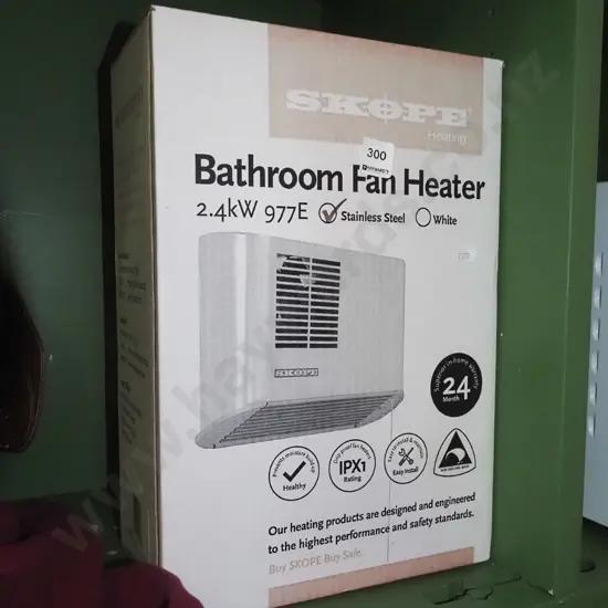 boxed as new Skope bathroom fan heater