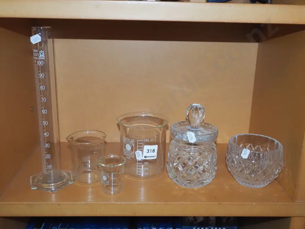 lab glass ware, crystal honey pot, bowl Image 1++
