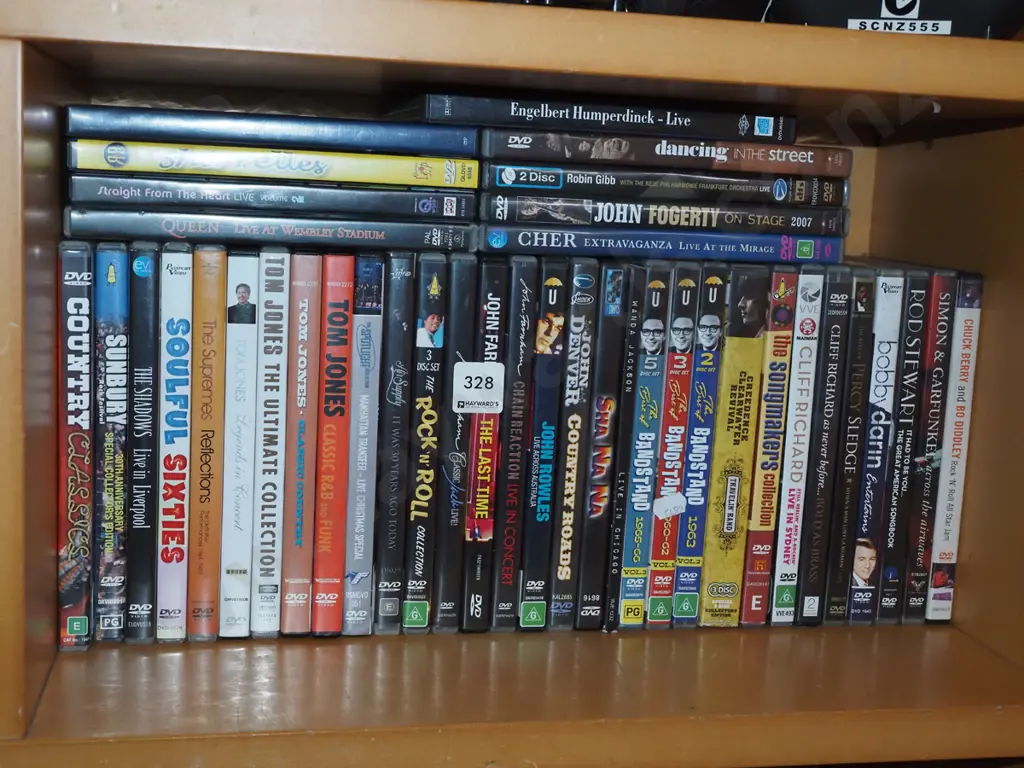 shelf of music DVDs Image 1++