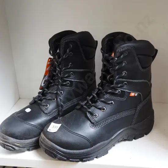 pair of Number 8 size 42 steel cap boots