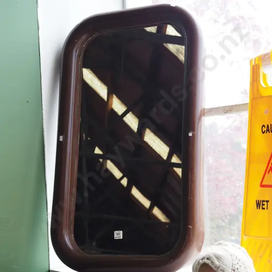 1970s moulded plastic framed wall mirror H880