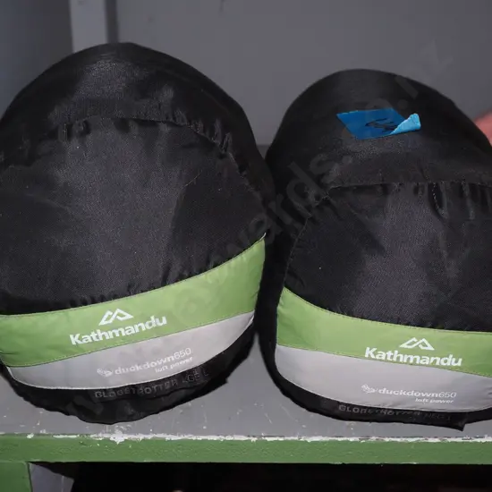 pair of Kathmandu Globetrotter sleeping bags