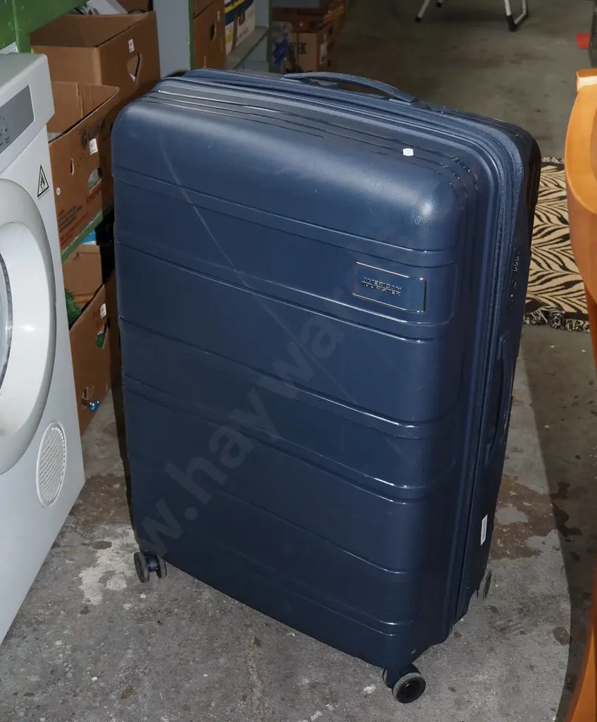 blue hard shell suitcase Image 1++