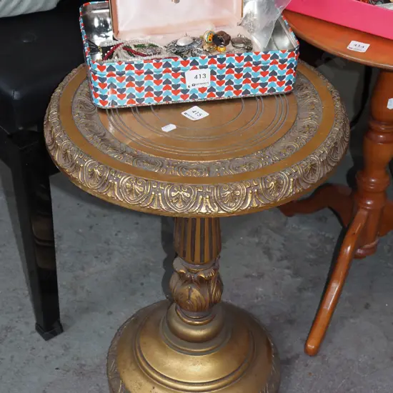 cast composite gilt wine table H500