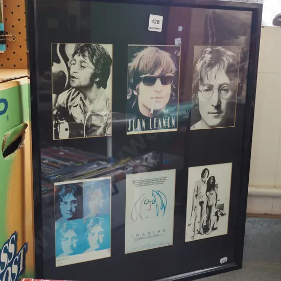 6x framed John Lennon postcards