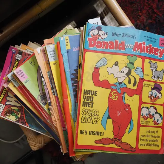 stack of comic books